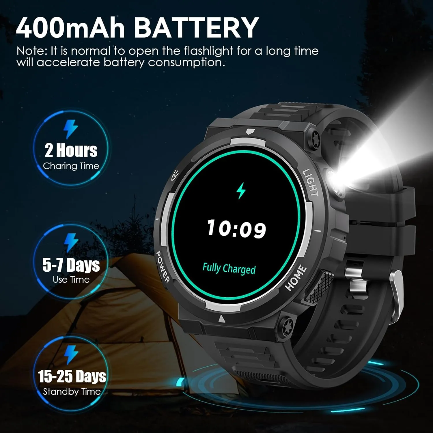 Enhanced Foxhawk Military Smartwatch – Tactical GPS, Rugged Design, Waterproof & Multi-Functionality for Outdoor Adventures