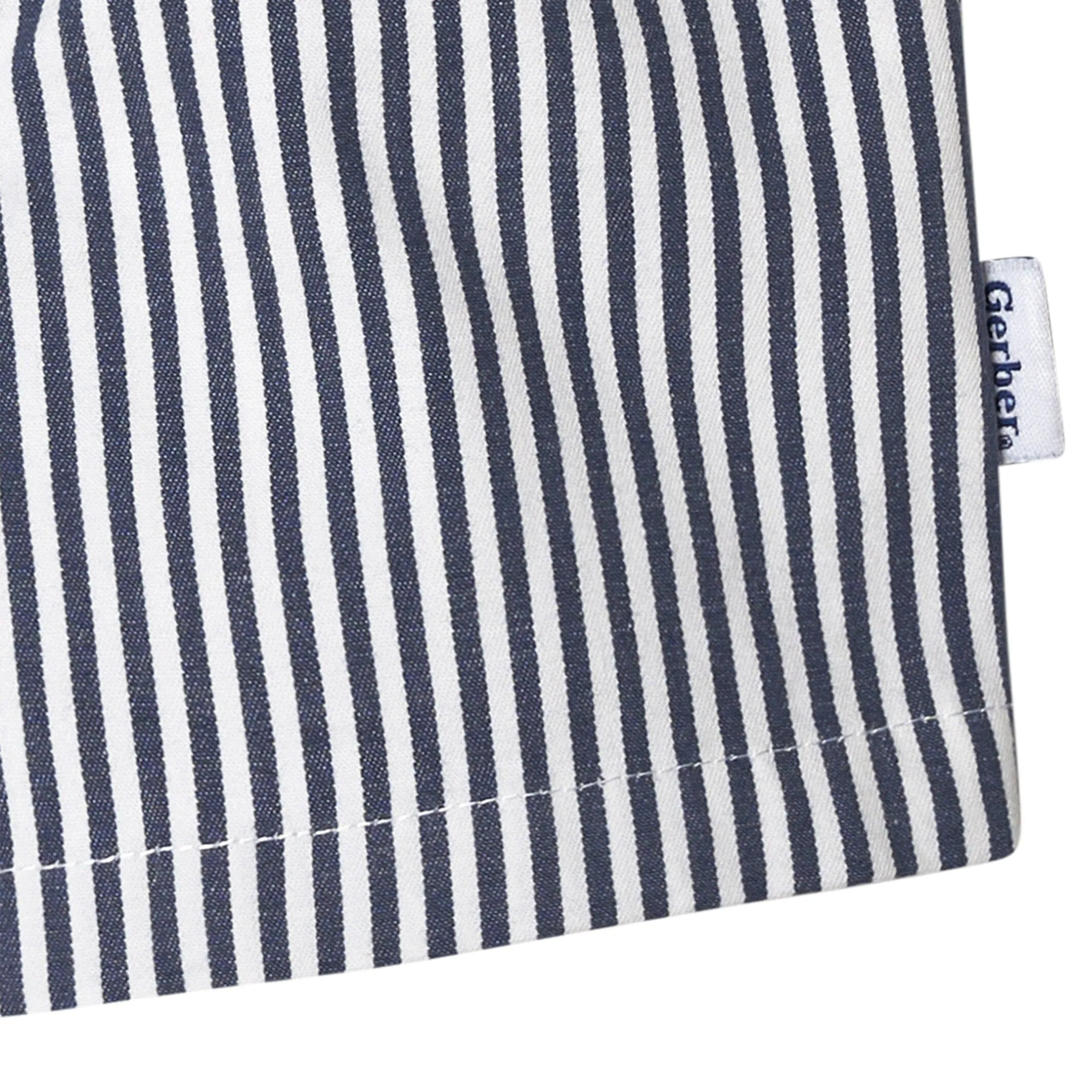 2-Pack Baby & Toddler Boys Navy Stripe and Khaki Twill Shorts