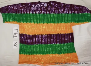 3X Tall Tie-Dye Mardi Gras Tee