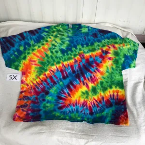 5X Tie-Dye Tee in Wild Rainbow Colors