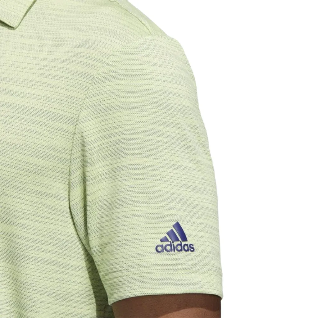 Adidas Space-Dyed Striped Men's Polo Shirt - Green