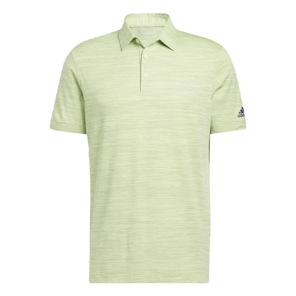 Adidas Space-Dyed Striped Men's Polo Shirt - Green