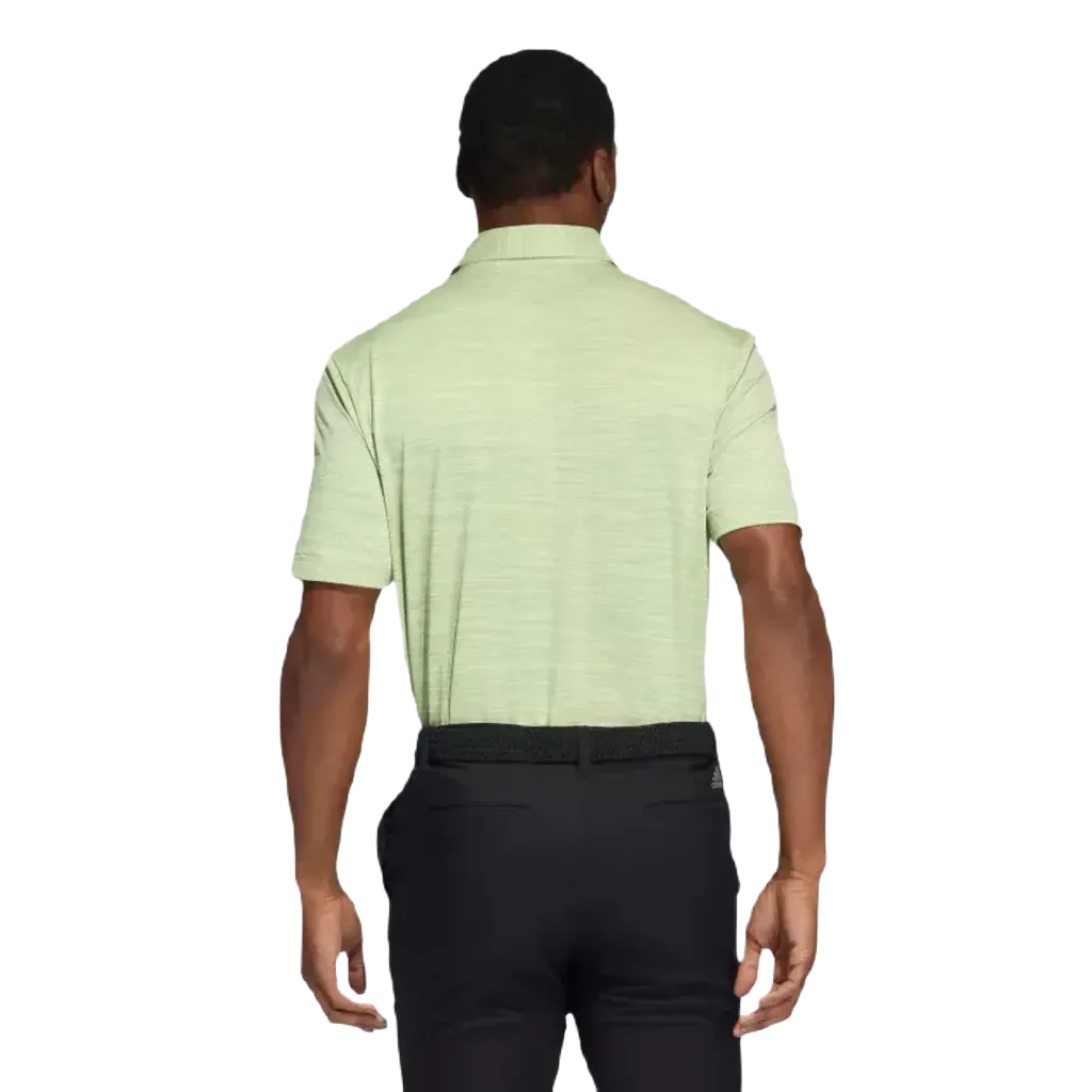 Adidas Space-Dyed Striped Men's Polo Shirt - Green