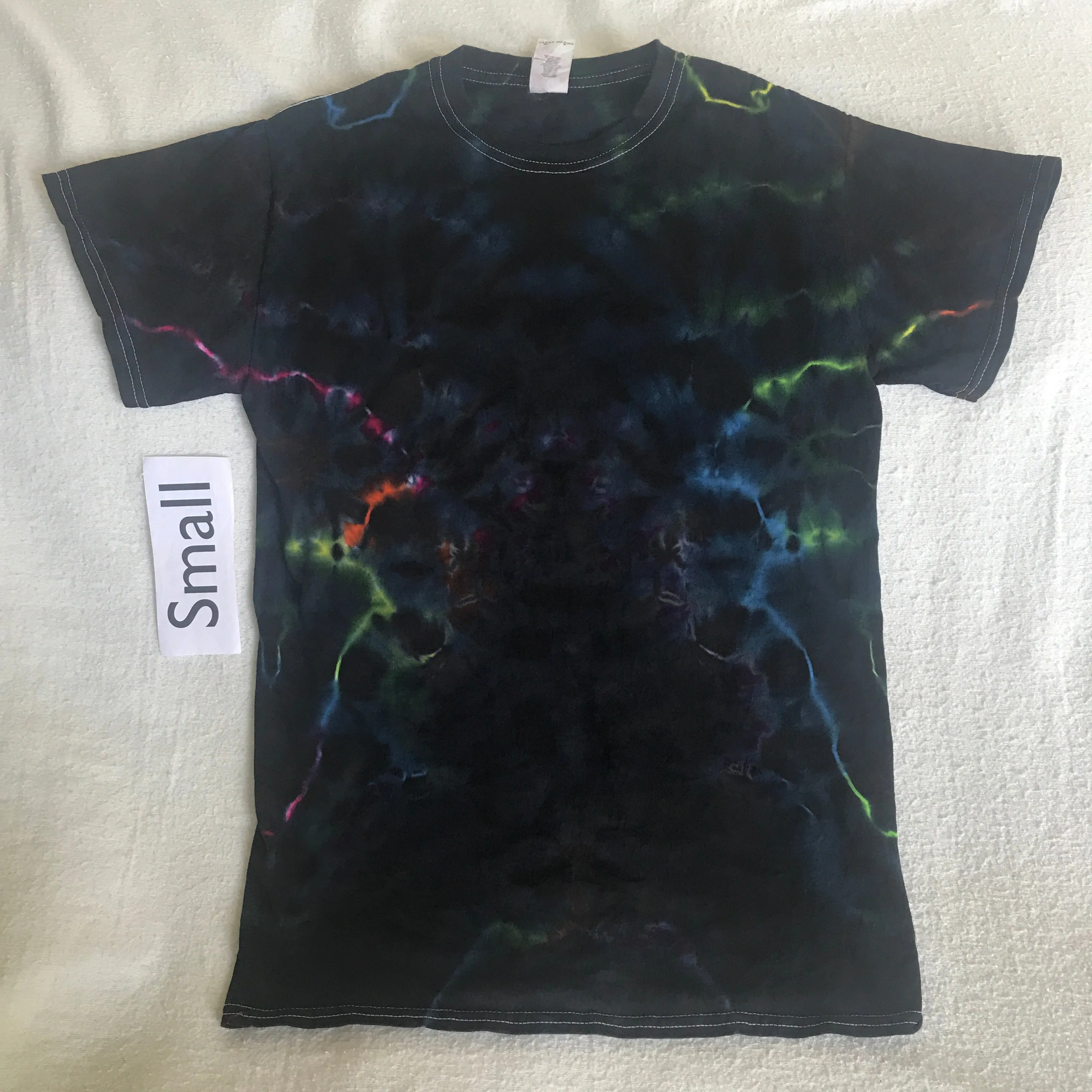 Adult Small Tie-Dyed, Discharged and Re-Dyed Tee