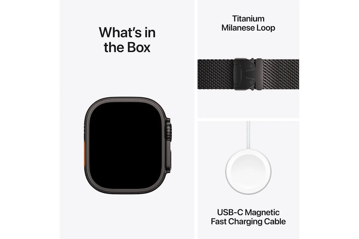 Apple Watch Ultra 2 GPS   Cellular | 49mm | Black Titanium Case with Black Titanium Milanese Loop Small