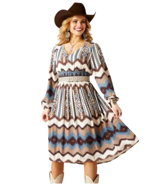 Ariat Women's Two Columns Chimayo Print Dress