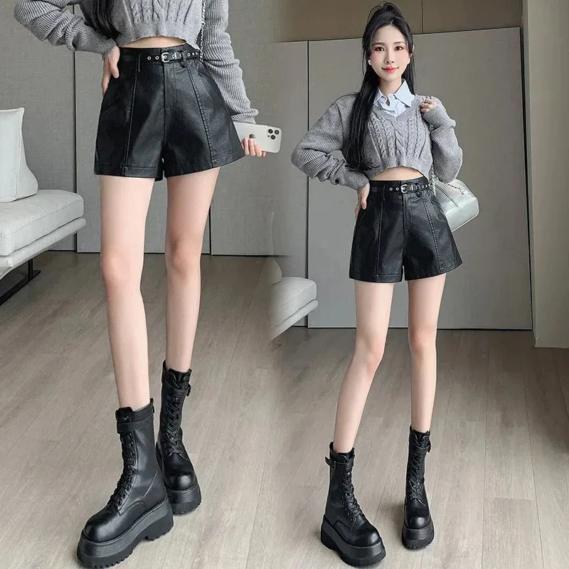 Autumn Winter PU Leather Casual Short Boots