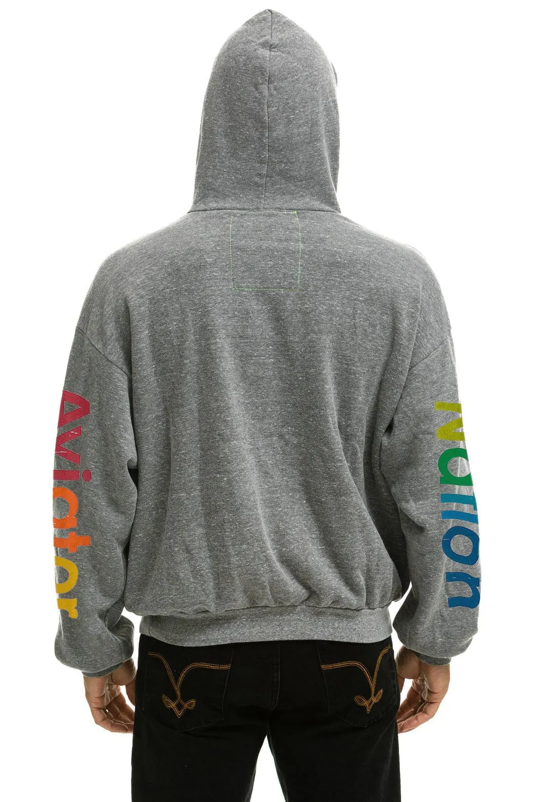 AVIATOR NATION AUSTIN RELAXED PULLOVER HOODIE - HEATHER GREY