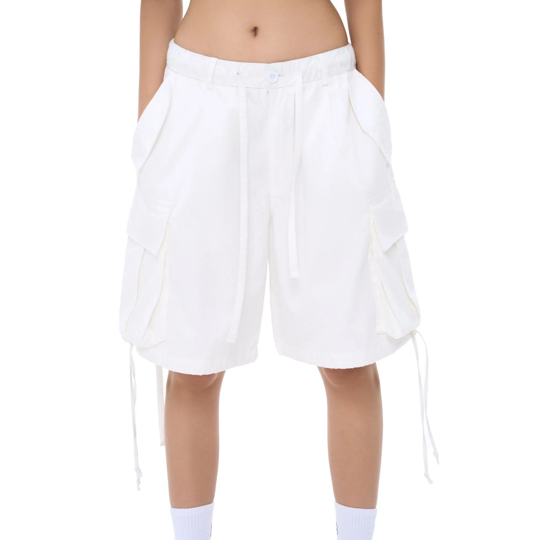 BAGGY CARGO SHORTS - WHITE