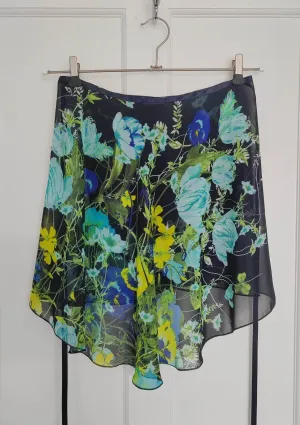 Ballet skirt: Turquoise Floral Burst