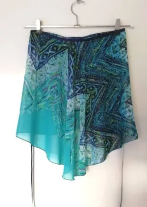 Ballet skirt: Turquoise zigzag