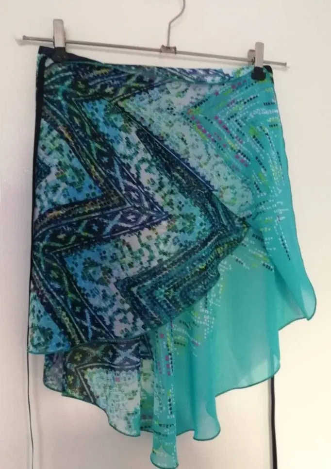 Ballet skirt: Turquoise zigzag