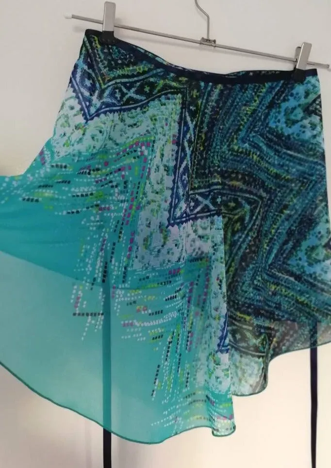 Ballet skirt: Turquoise zigzag