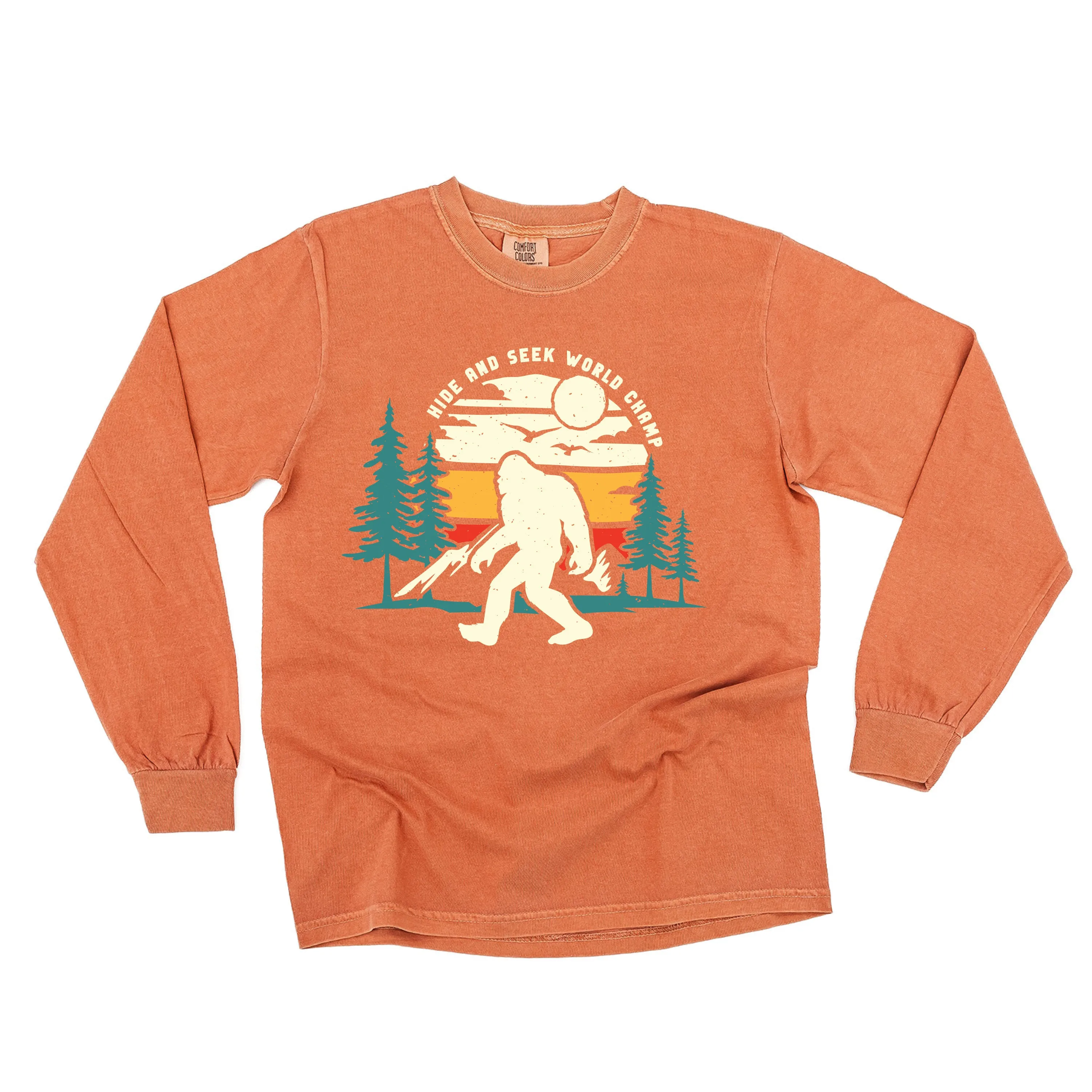 Big Foot - Hide and Seek World Champ - LONG SLEEVE COMFORT COLORS TEE