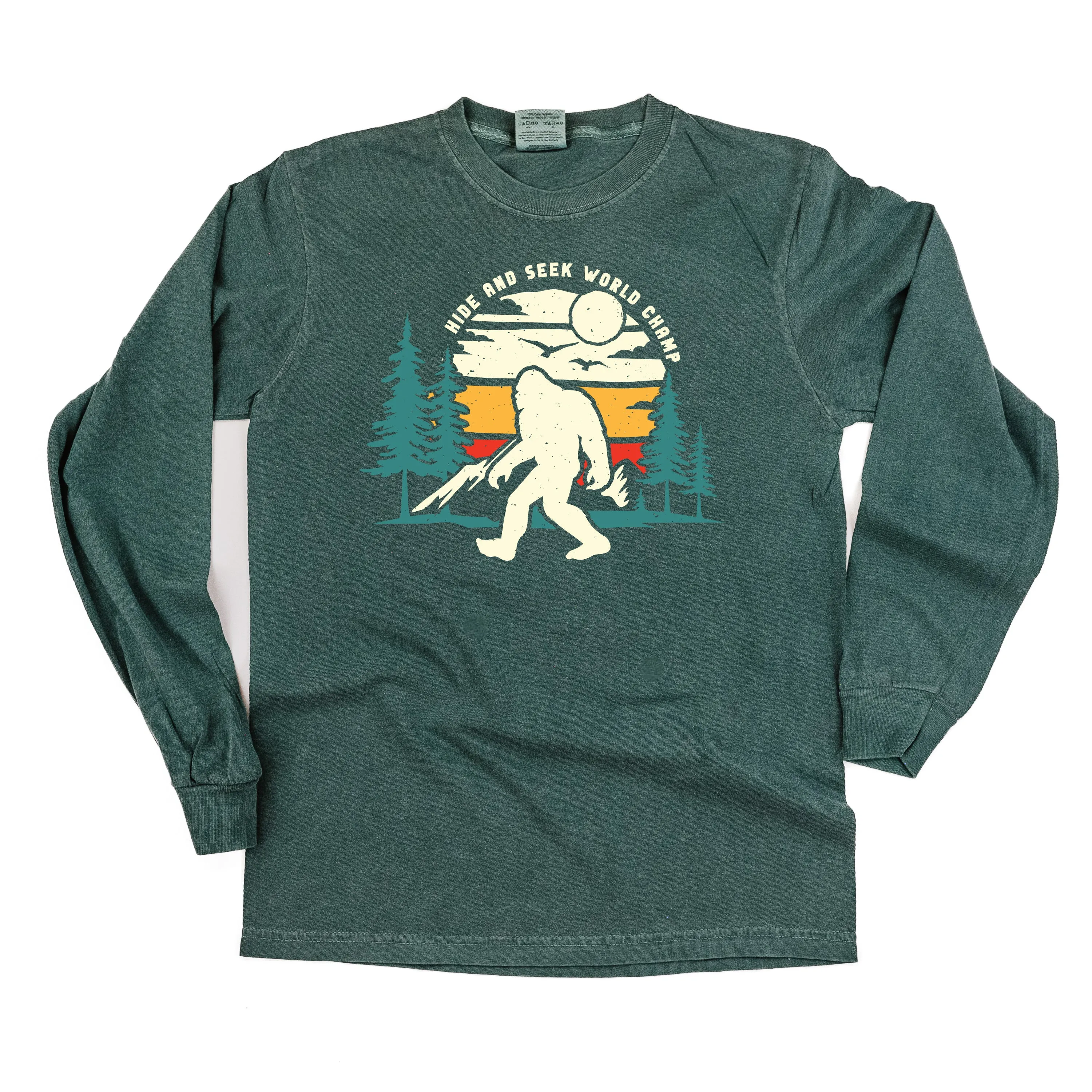 Big Foot - Hide and Seek World Champ - LONG SLEEVE COMFORT COLORS TEE