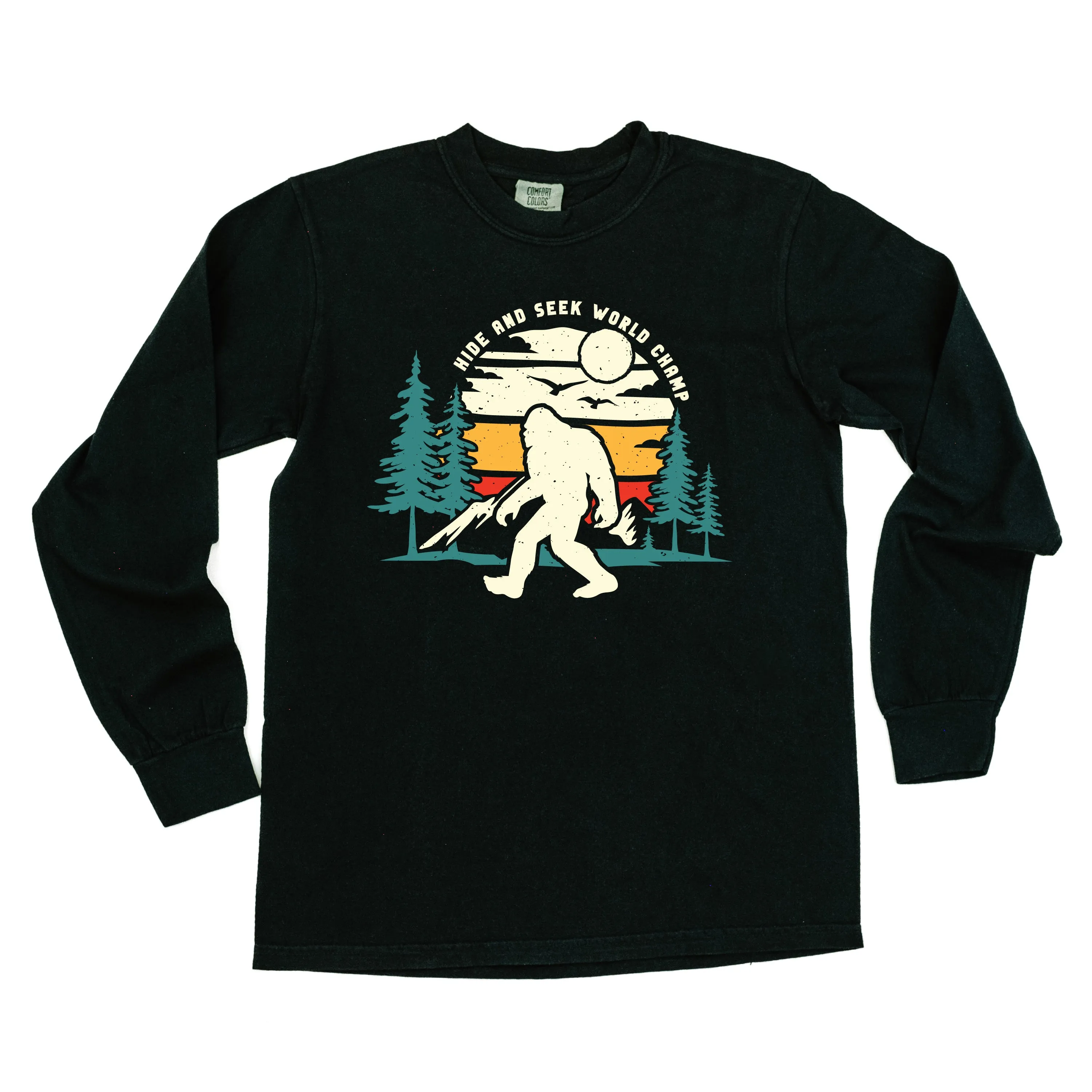 Big Foot - Hide and Seek World Champ - LONG SLEEVE COMFORT COLORS TEE