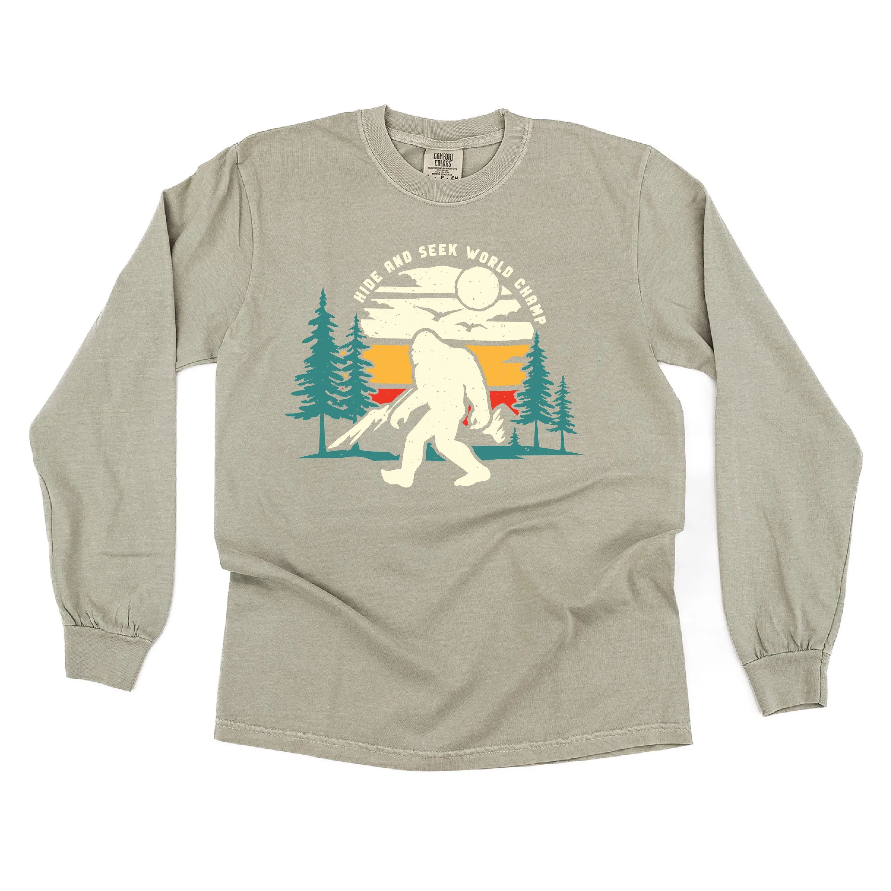 Big Foot - Hide and Seek World Champ - LONG SLEEVE COMFORT COLORS TEE