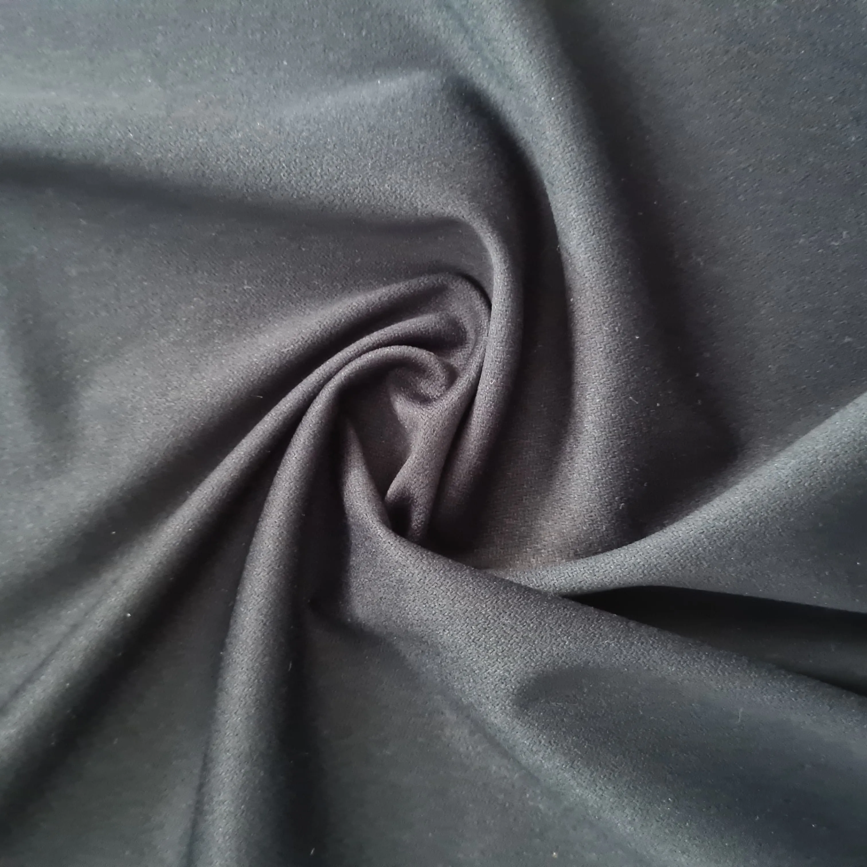 Black Solid Premium Zupi Suiting Fabric 17977