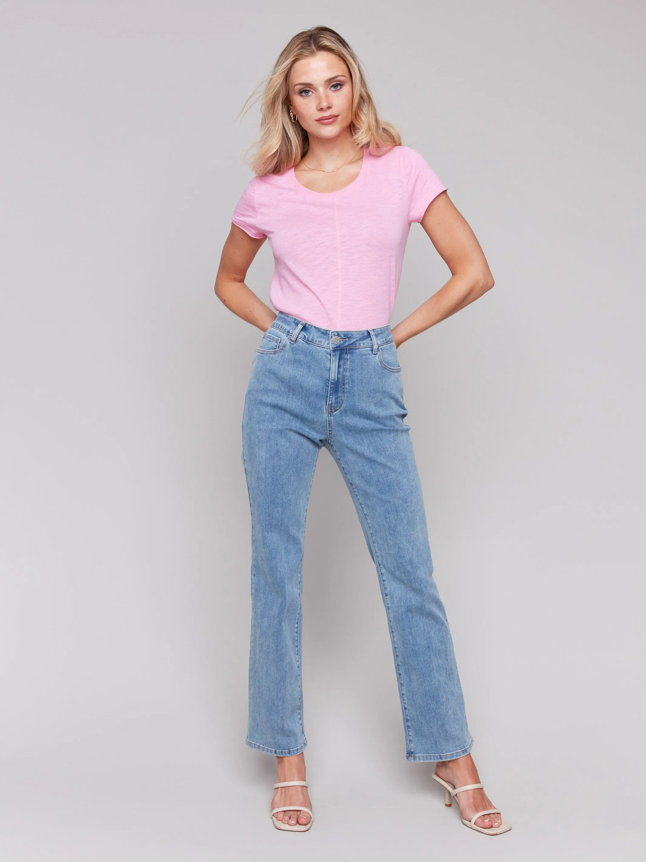 Celine Flare Leg Jeans - Light Blue