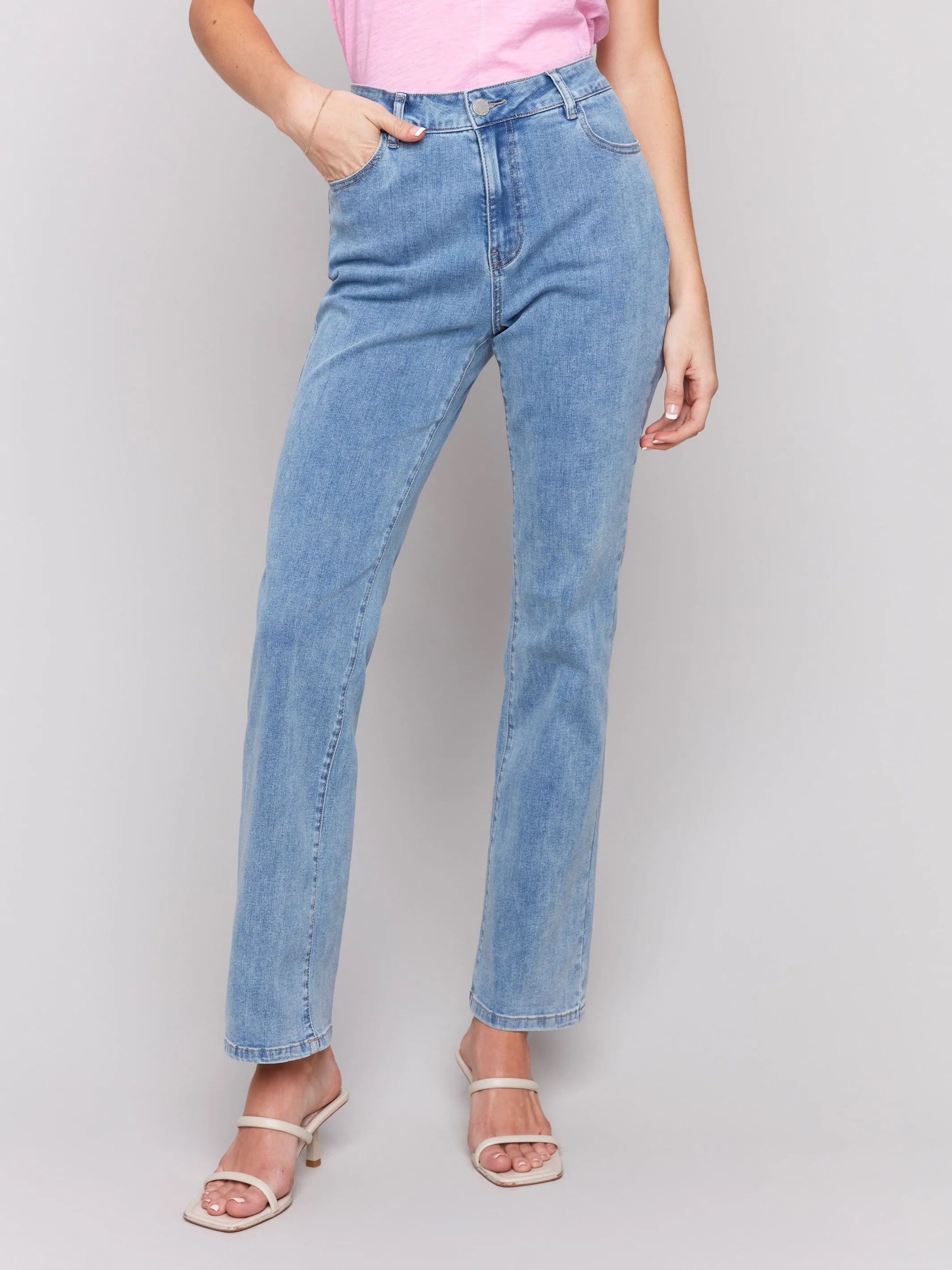 Celine Flare Leg Jeans - Light Blue