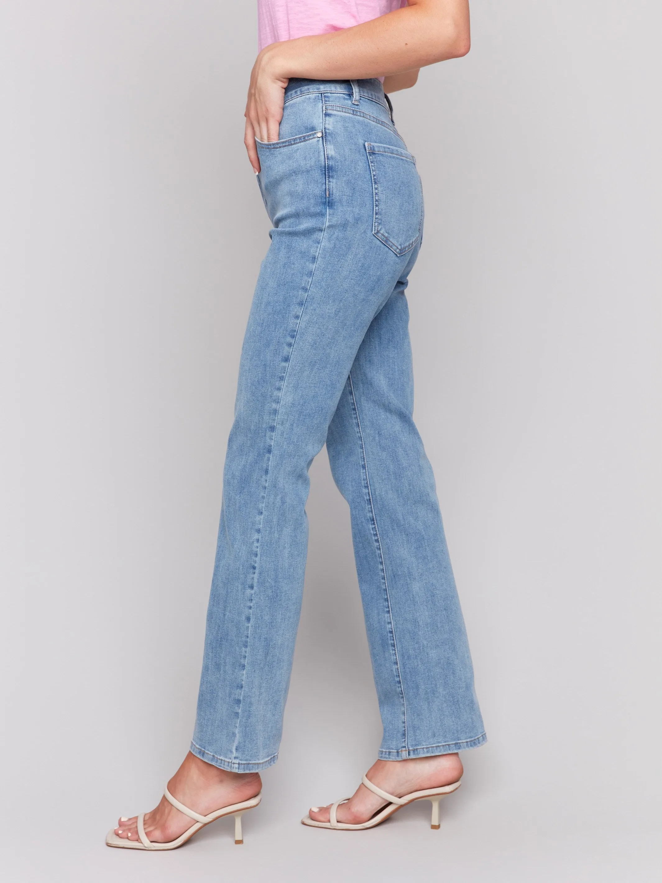 Celine Flare Leg Jeans - Light Blue