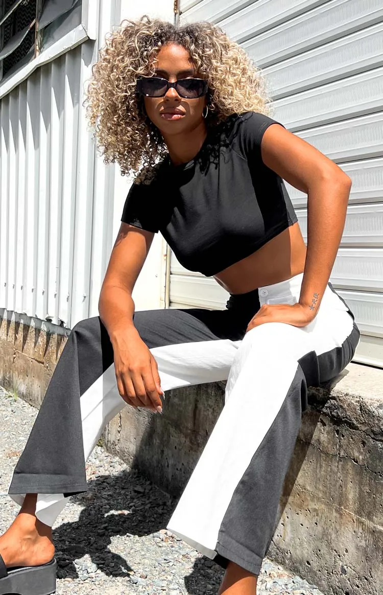 Chantal Black Cropped Tee