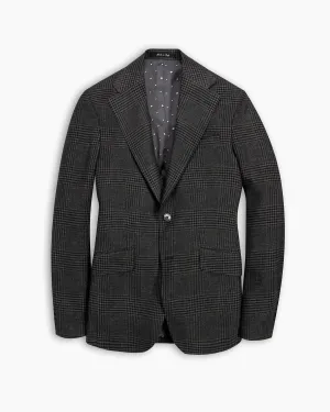 Charcoal Prince of Wales Wool & Cashmere Blazer