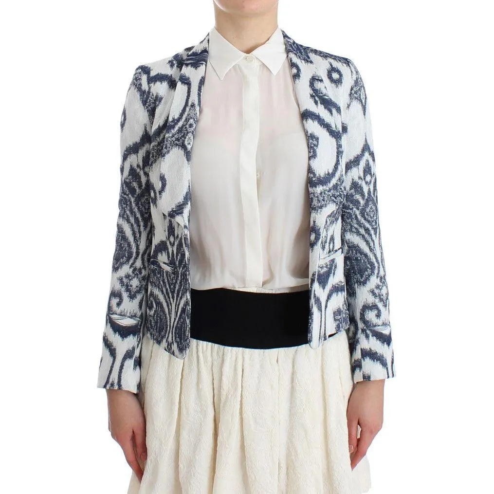 Christian Pellizzari Elegant Two-Tone Blue Short Blazer