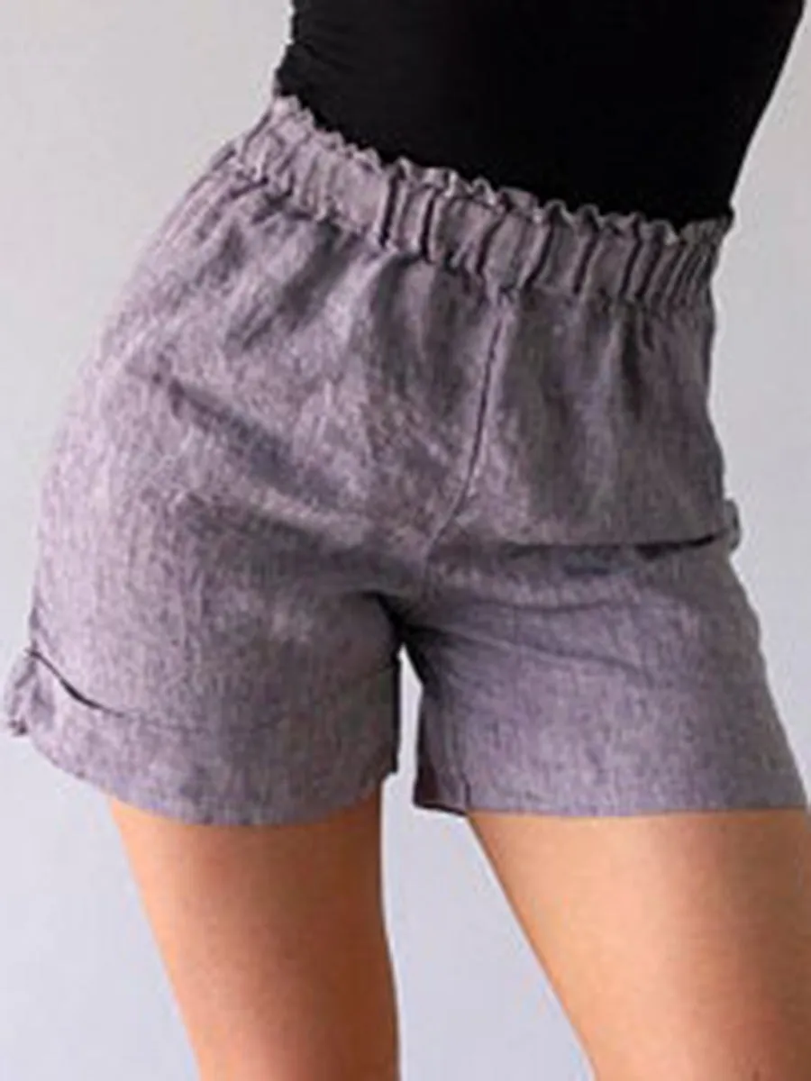 Cotton and Linen Casual Shorts