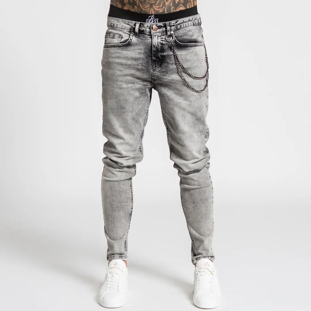 Cova Relaxed Fit Jeans - Grey