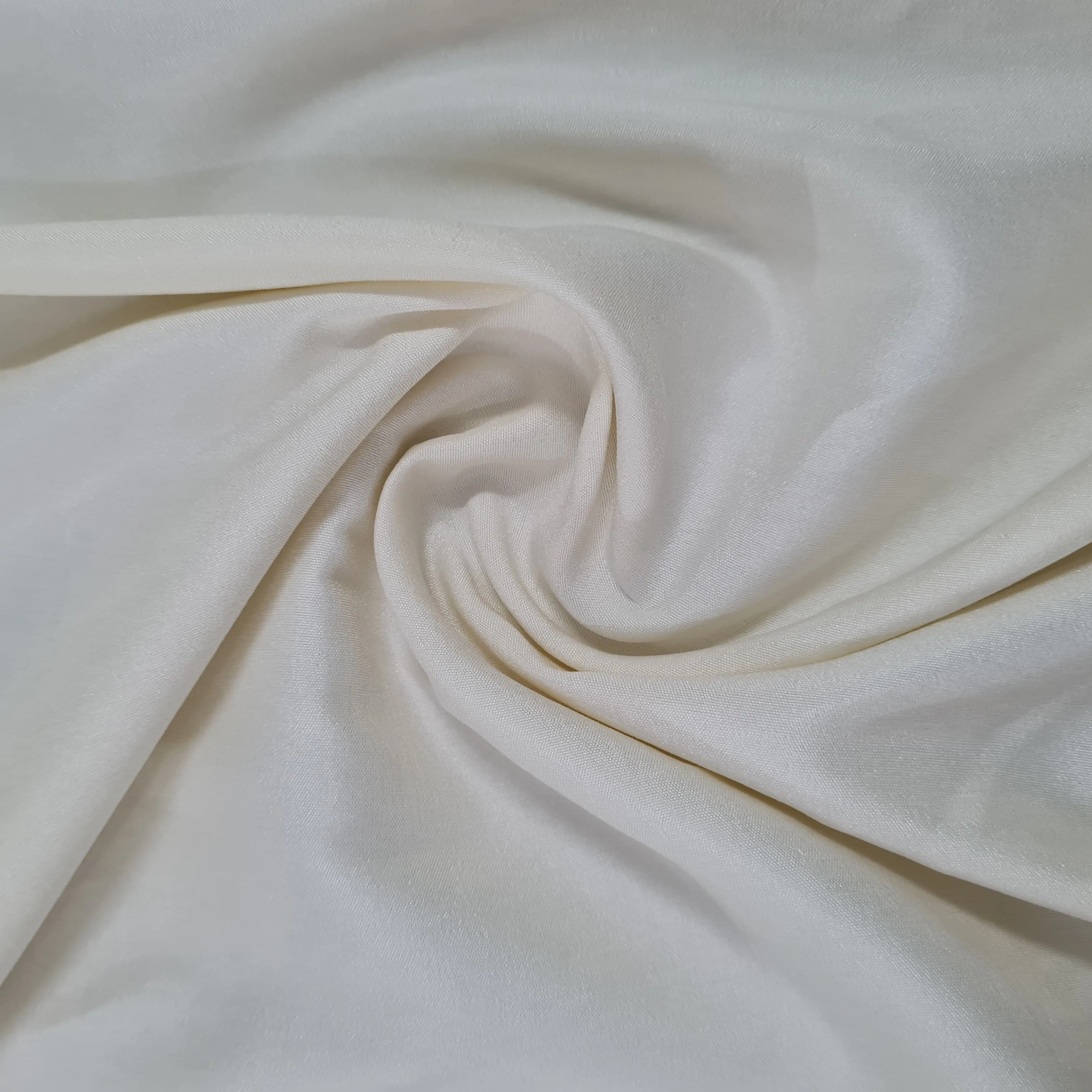 Cream Solid Russian Silk Fabric 17930