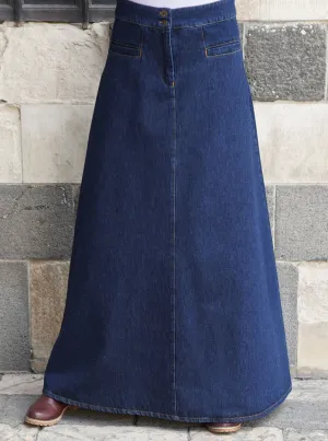 Denim Flattering Fit Maxi Skirt