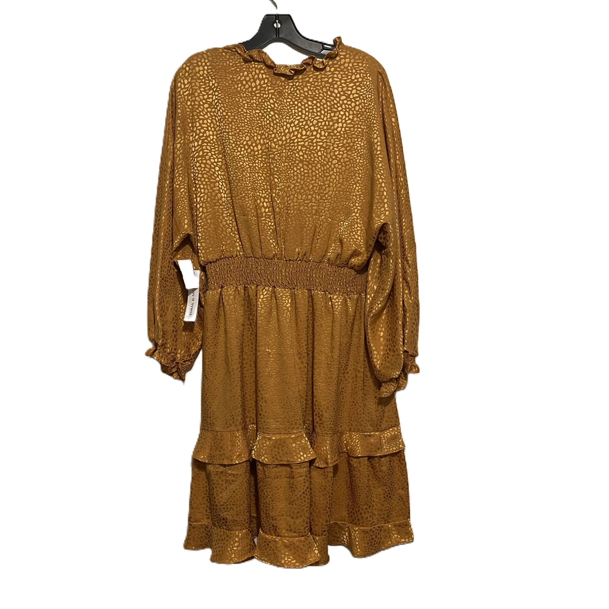 Dress Casual Short By Emma And Michele In Gold, Size: Xl