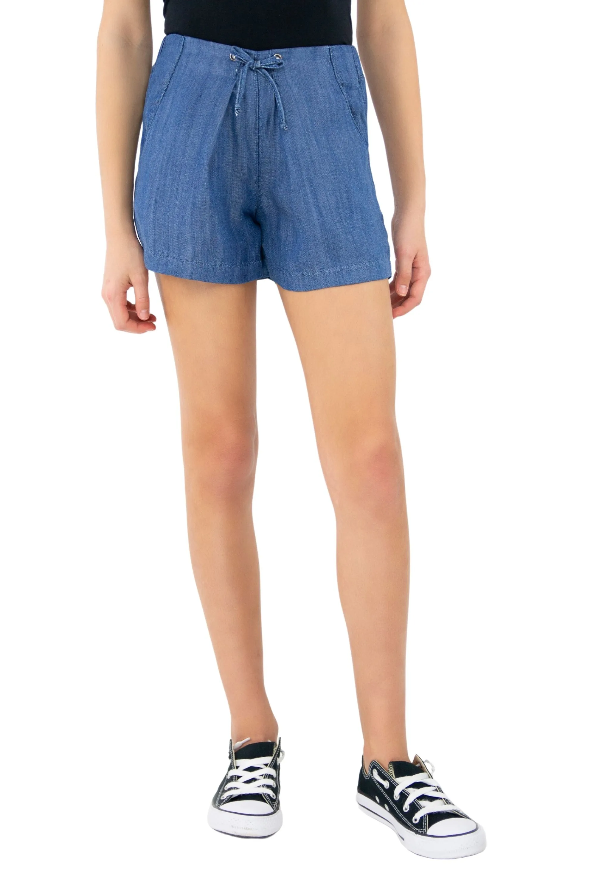 Dressy Pull On Shorts In Indigo