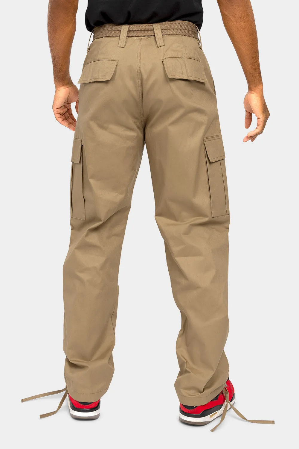 Essential Canvas Cargo Pants with Belt