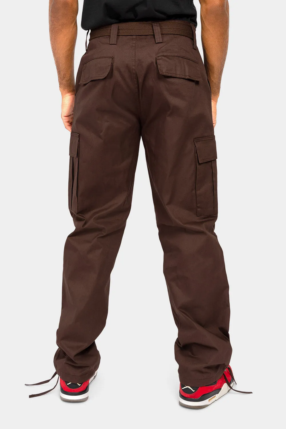 Essential Canvas Cargo Pants with Belt