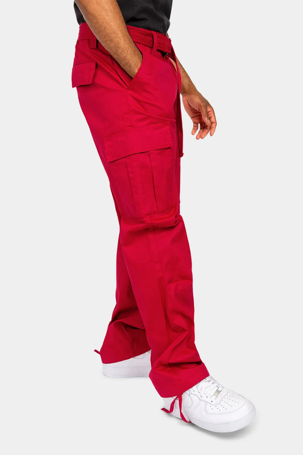 Essential Canvas Cargo Pants with Belt