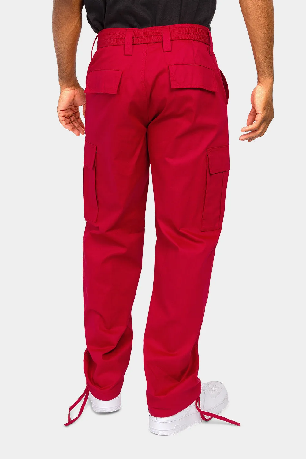 Essential Canvas Cargo Pants with Belt