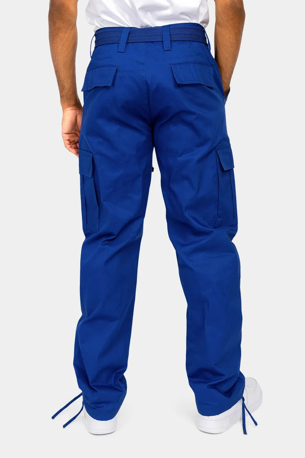 Essential Canvas Cargo Pants with Belt