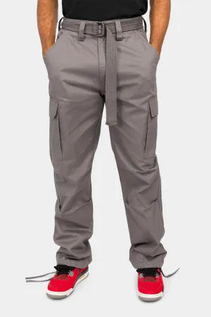 Essential Canvas Cargo Pants with Belt