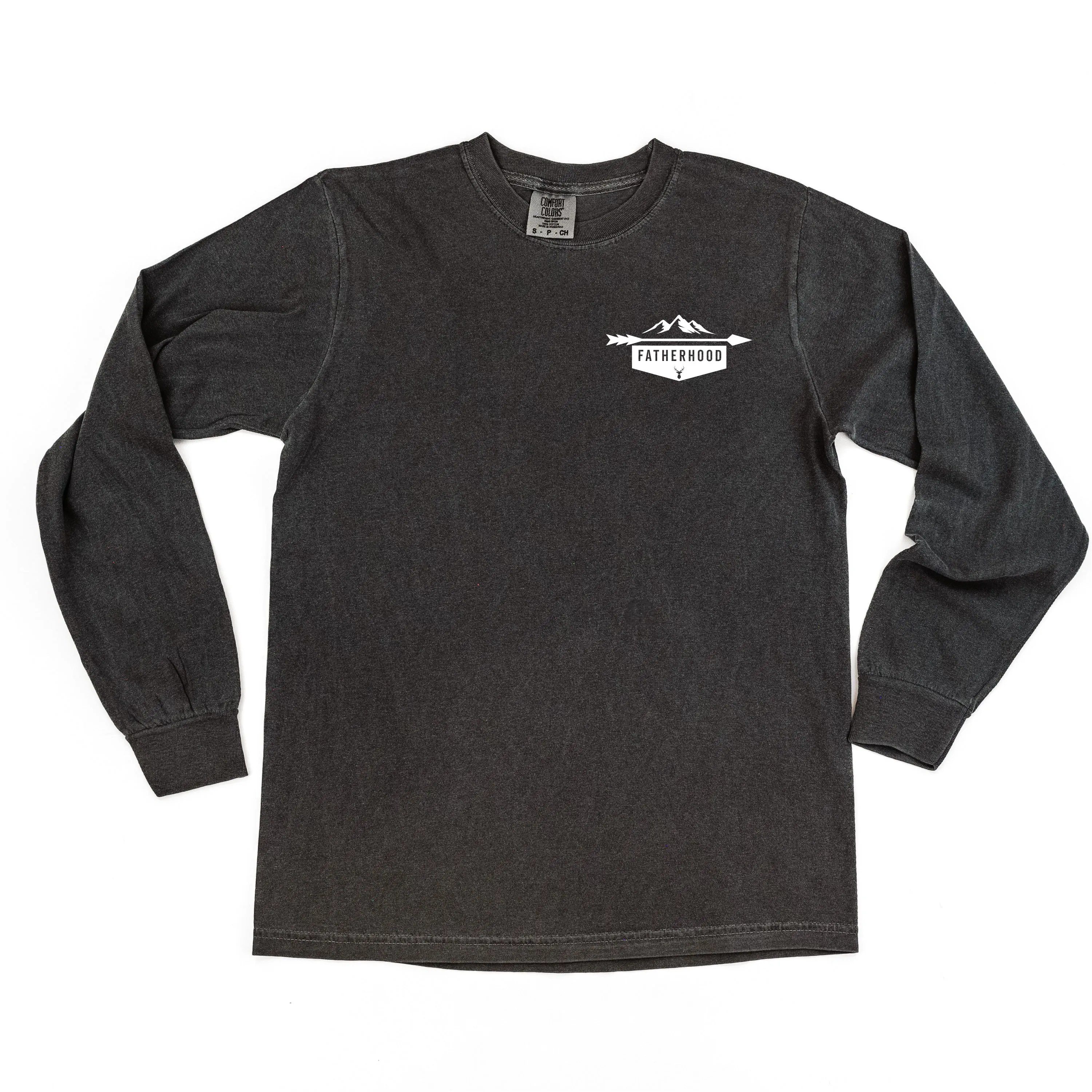 FATHERHOOD - ARROW - Pocket Design - LONG SLEEVE COMFORT COLORS TEE