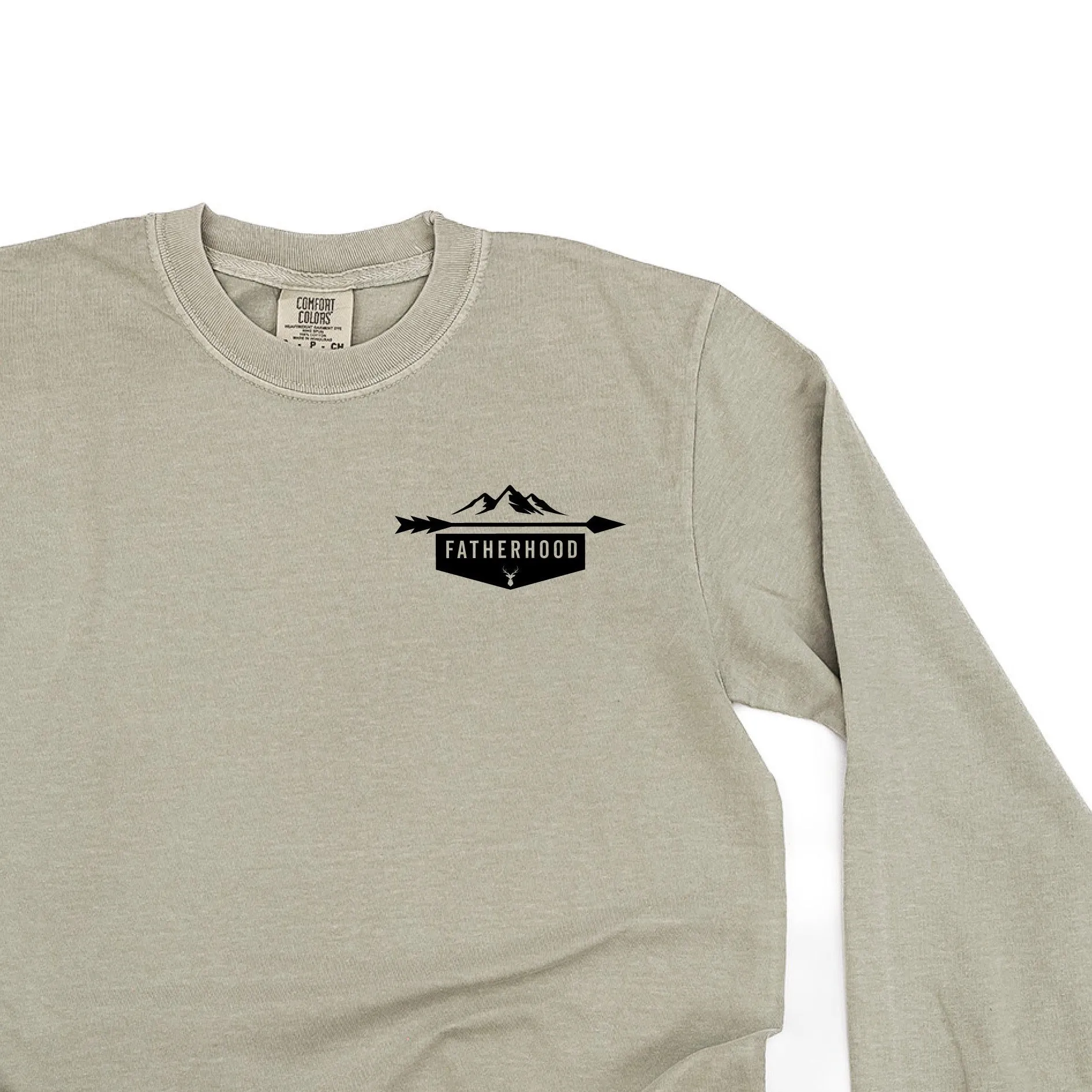 FATHERHOOD - ARROW - Pocket Design - LONG SLEEVE COMFORT COLORS TEE