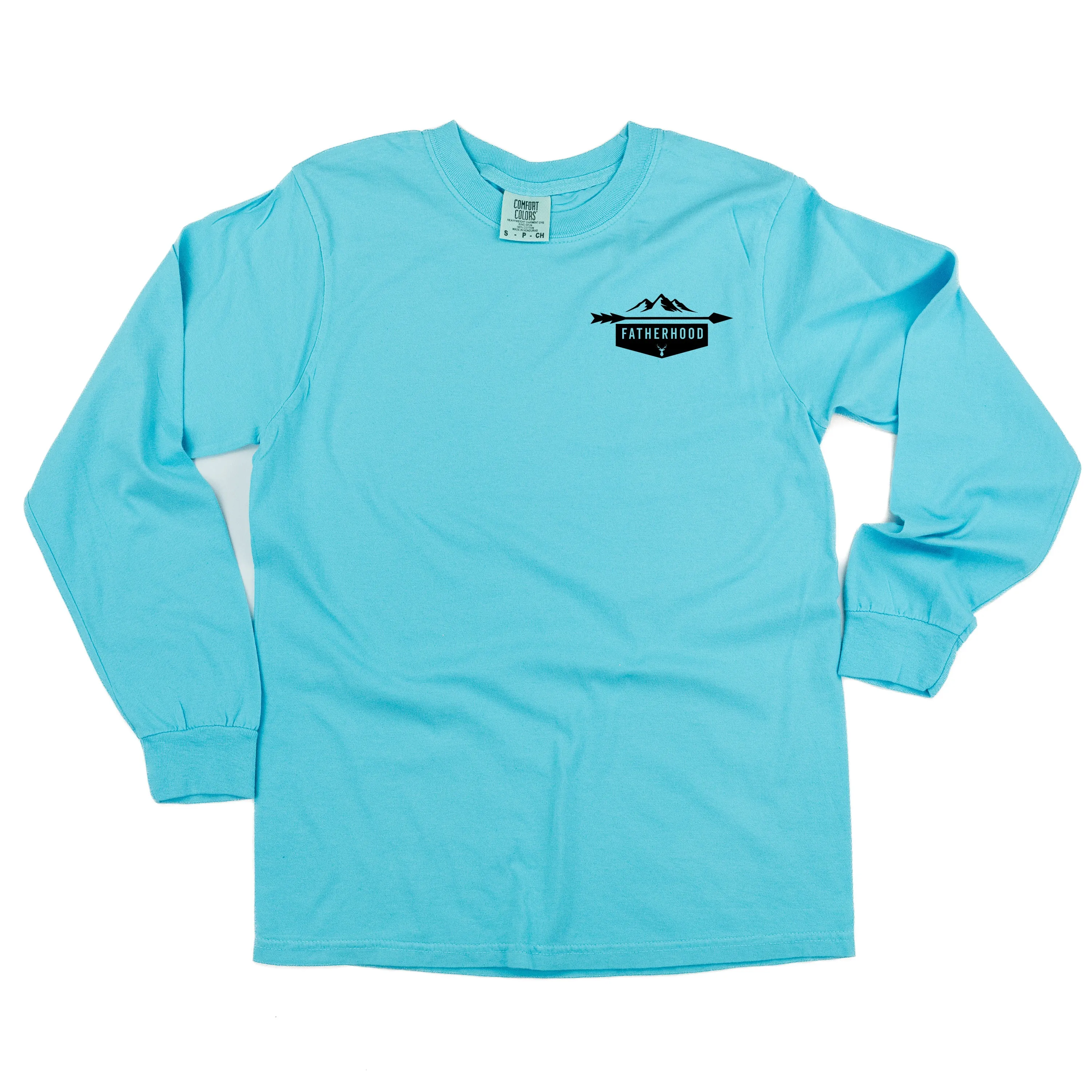 FATHERHOOD - ARROW - Pocket Design - LONG SLEEVE COMFORT COLORS TEE