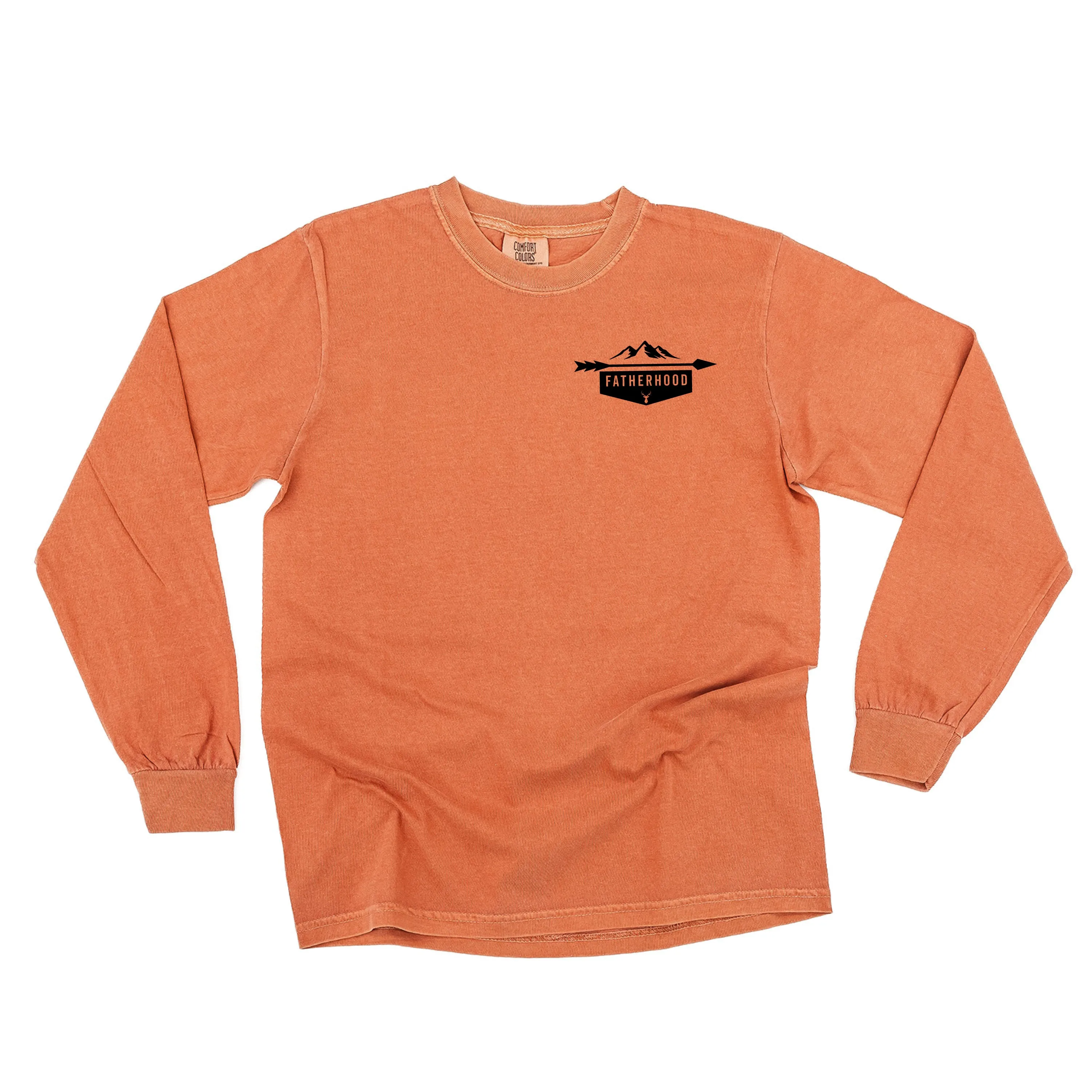 FATHERHOOD - ARROW - Pocket Design - LONG SLEEVE COMFORT COLORS TEE