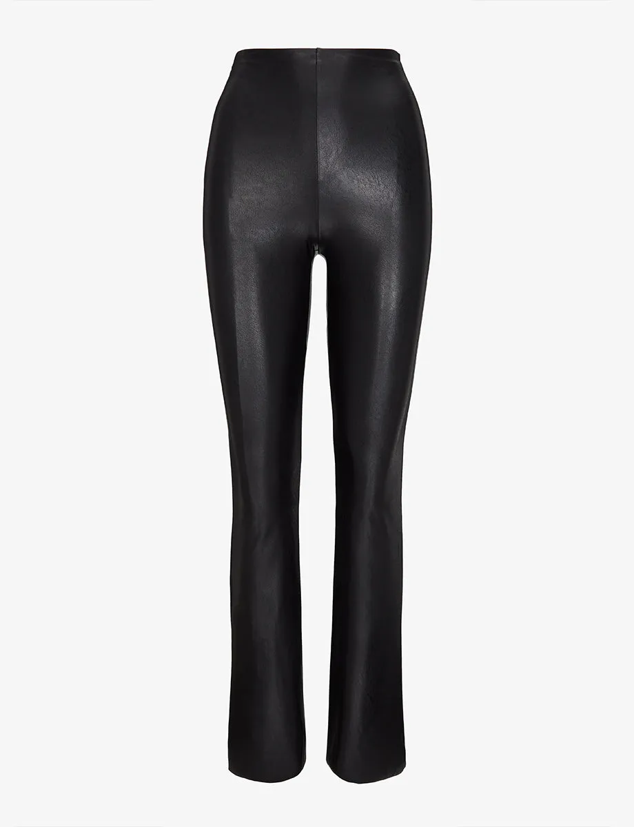 Faux Leather Flared Legging