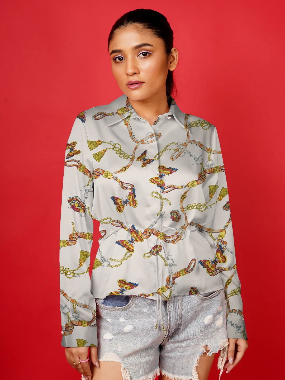 Floral Prints Classic Collared Shirt