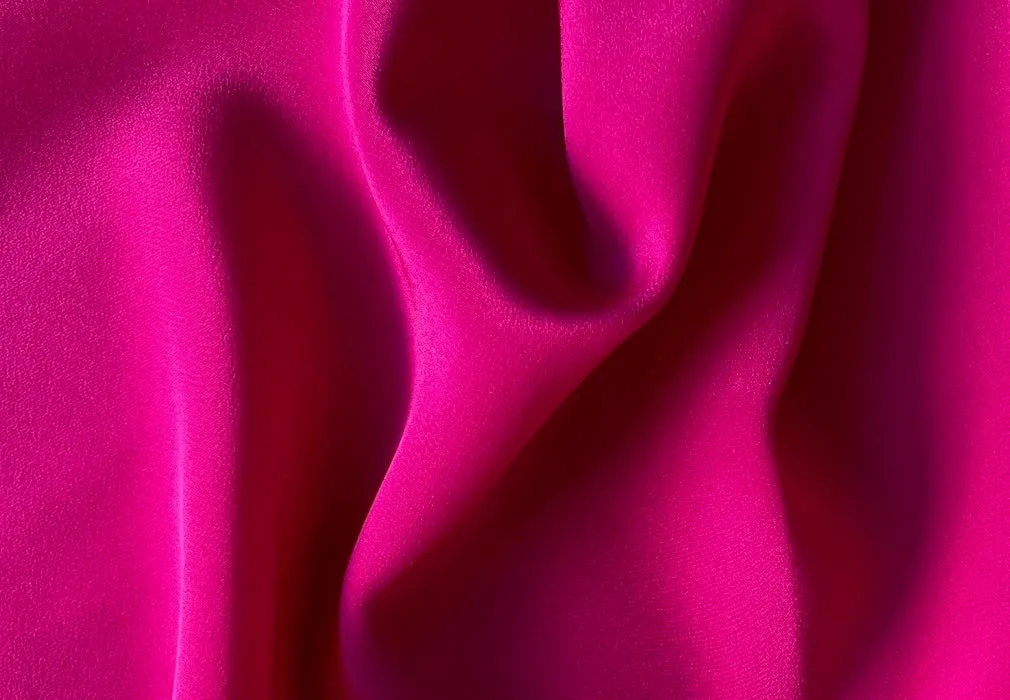 Frolicking Fuchsia Classic Silk Crepe de Chine