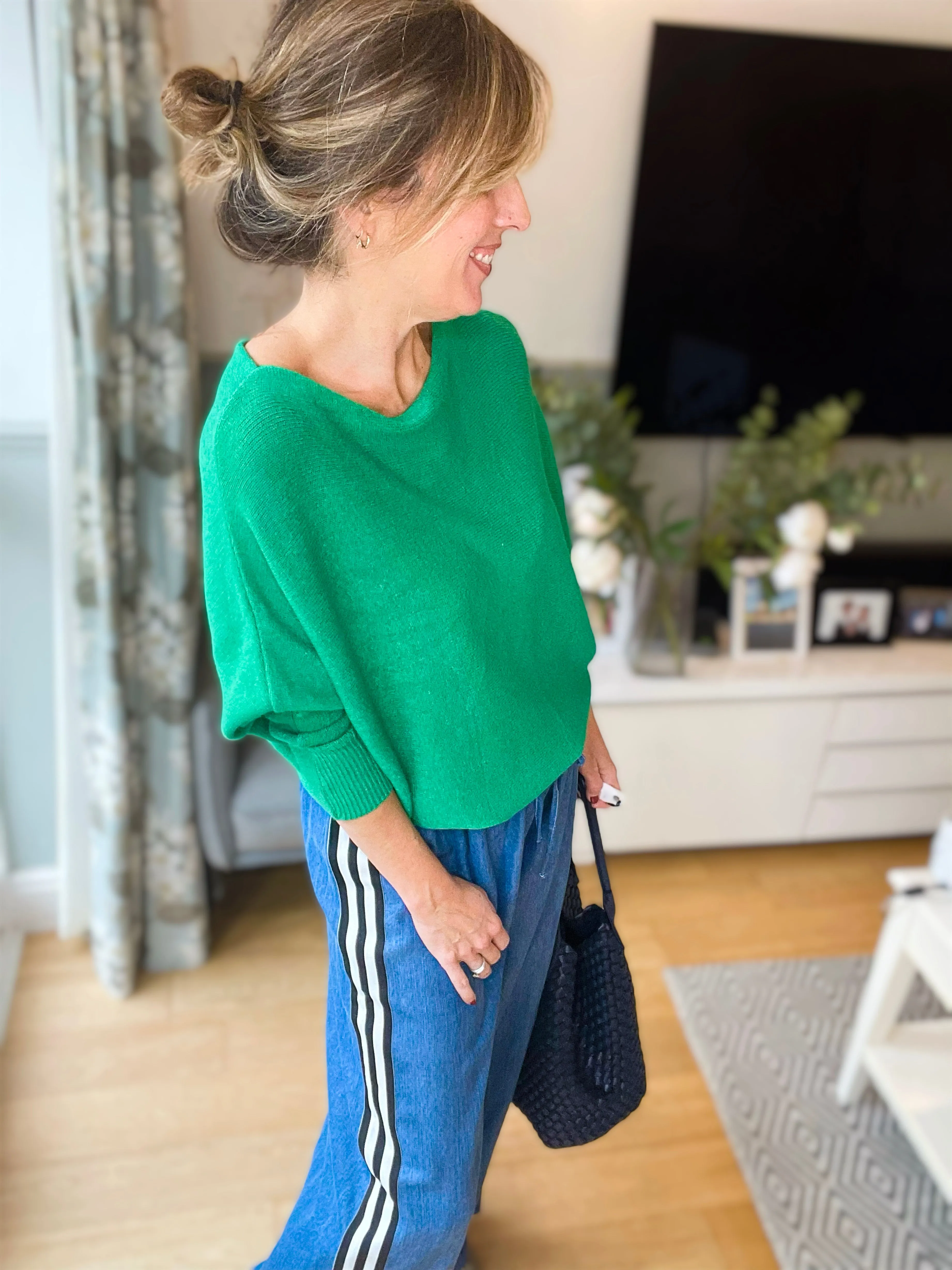 Green batwing Jumper