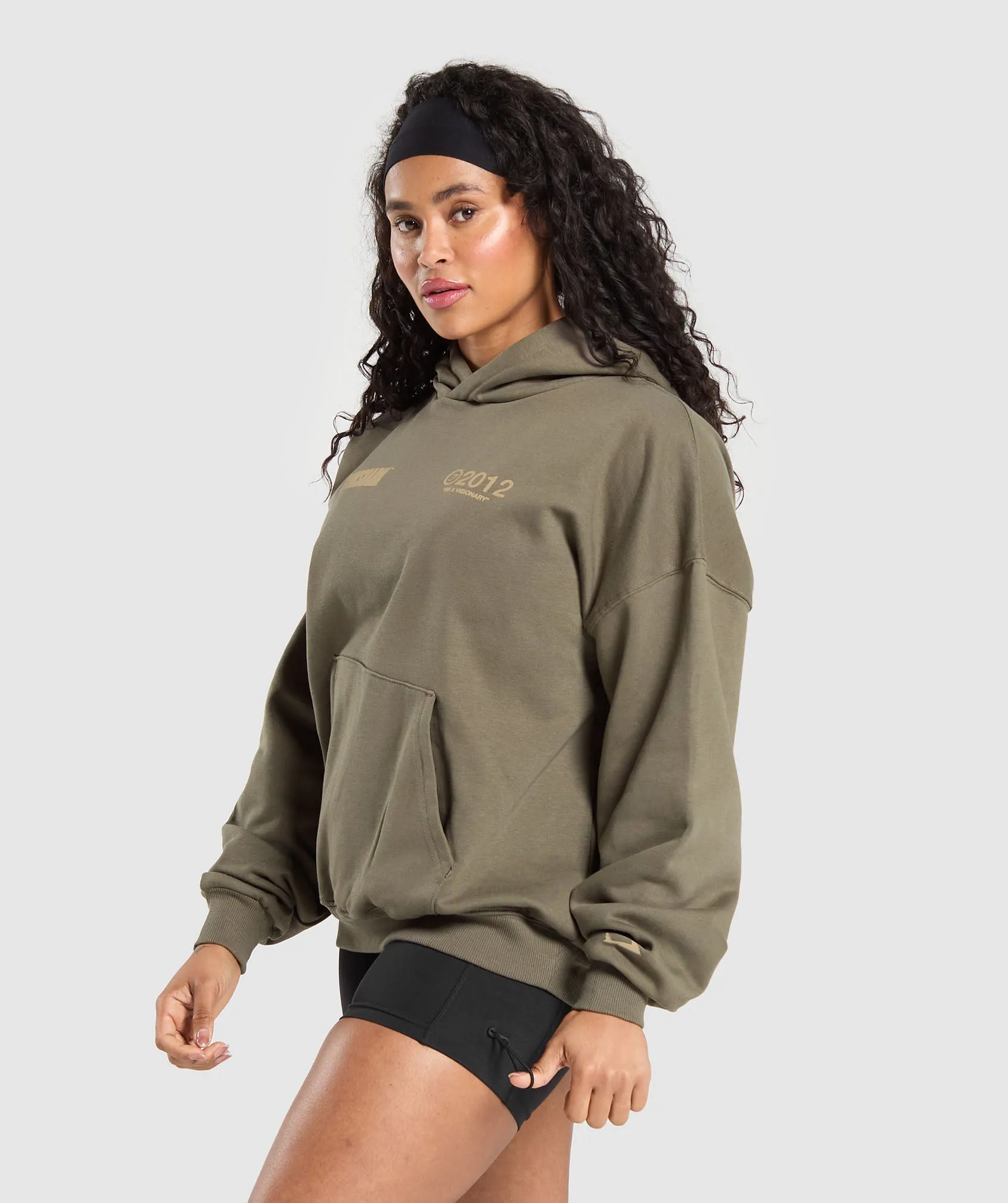 Gymshark Be a Visionary Oversized Hoodie - Camo Brown