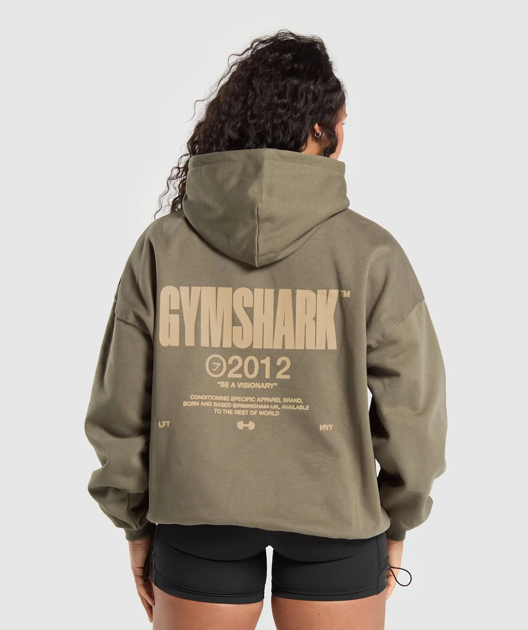 Gymshark Be a Visionary Oversized Hoodie - Camo Brown